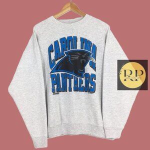 Carolina Panthers NFL Carolina Panthers Printed Logo Panthers Sweatshirt y2k